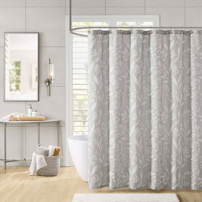 Rideau de douche Floral, Taupe