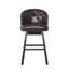 Tabouret tournant à 360 degrés avec garniture cloutée, ensemble de 2