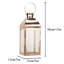 Lanterne de table en acier inoxydable 12,5 po