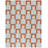 Nickonovitz Hand Tufted Wool/Cotton Geometric Rug in Light Blue/Rust-679508451