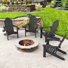 Ensemble de 4 chaises Adirondack en plastique Bickford