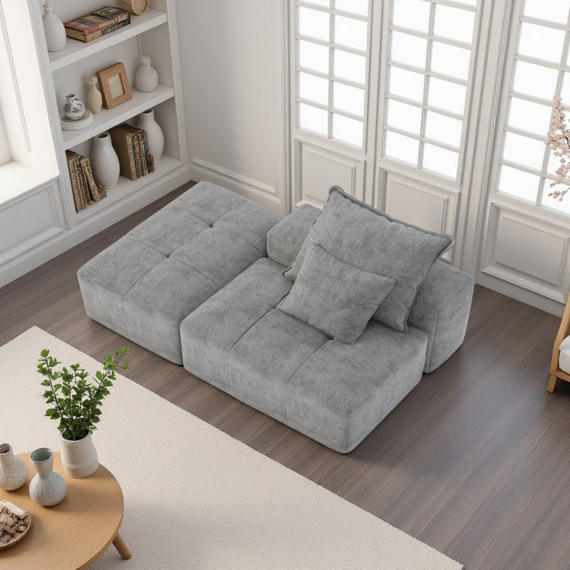 Canapé modulaire surdimensionné Modern, Gris chenille