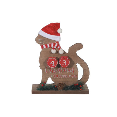 Calendrier de Noël en bois pour chat