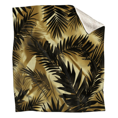 Couvertures à motif de feuilles de palmier