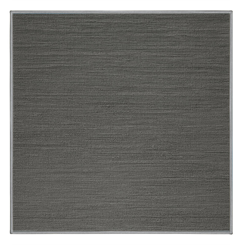 Tapis gris uni lavable à la machine, Carré 3 pi