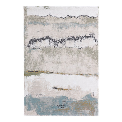 Ferris Sobia FRR14 Abstract Green/Blue Runner (3'X10')