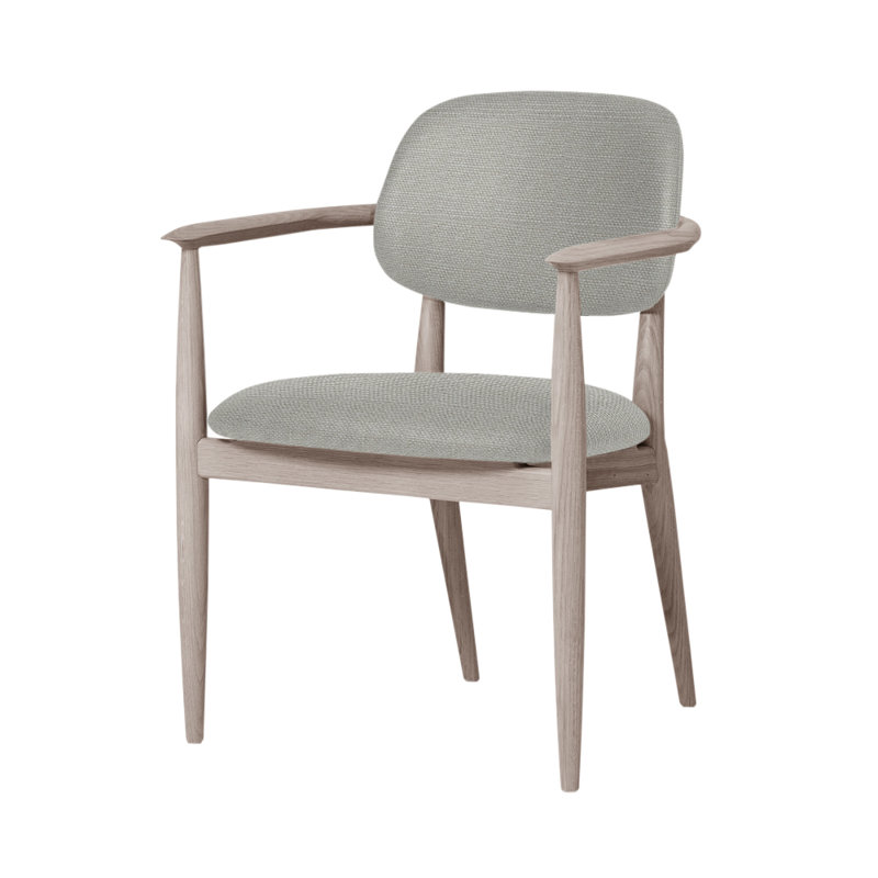 Chaise Slow de Space Copenhagen, Chêne naturel, L493 Nickel Sanfor 3475