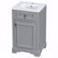 Meuble-lavabo de 20 po avec lavabo en céramique, porte à fermeture douce, tablette réglable et support de rangement fixé à la porte-1060825600