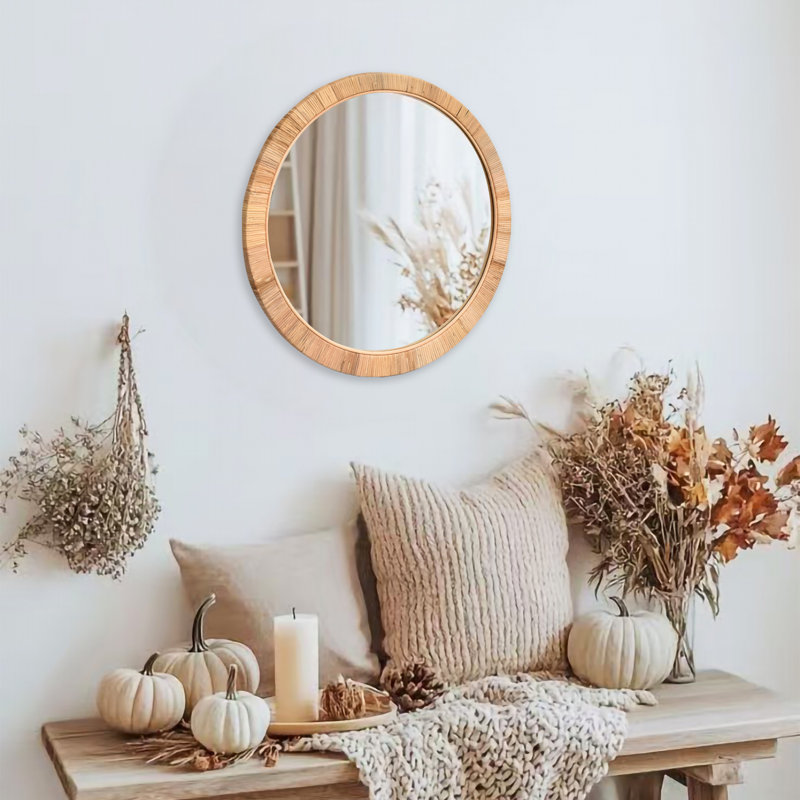 Miroir rond 25 po Boho Chic