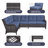 Benigni 139'' Wide Outdoor Wicker L-Shaped Patio Sectional with Fire Pit with Cushions-1188905272-1158402941
