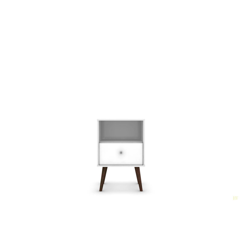 Table de chevet 18 po Liberty (1 tiroir), Blanc
