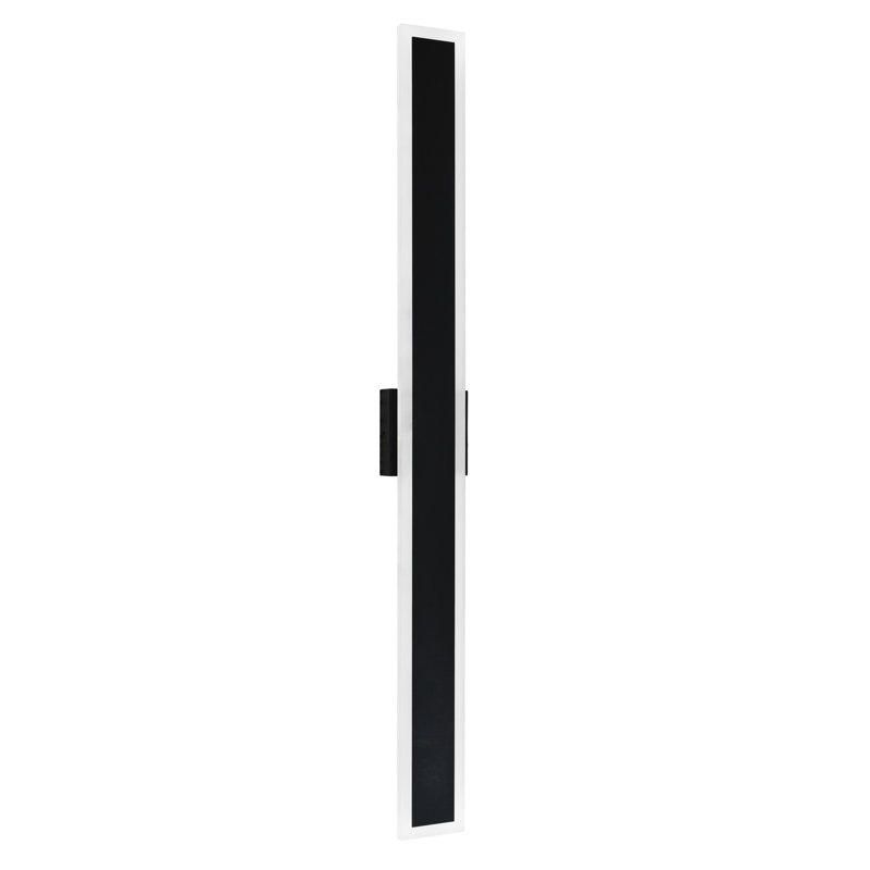 Amarone  59" Long Integrated LED Black Outdoor Wall Light for Garage, Siding, Entryway – Modern Linear Exterior Sconce