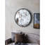 Miroir rond de conception industrielle - cadre mural en métal, 31,5 x 0,7 x 31,5 po, noir, 15,8 lb, 31,5 x 0,7 x 31,5 po, 15,8 lb
