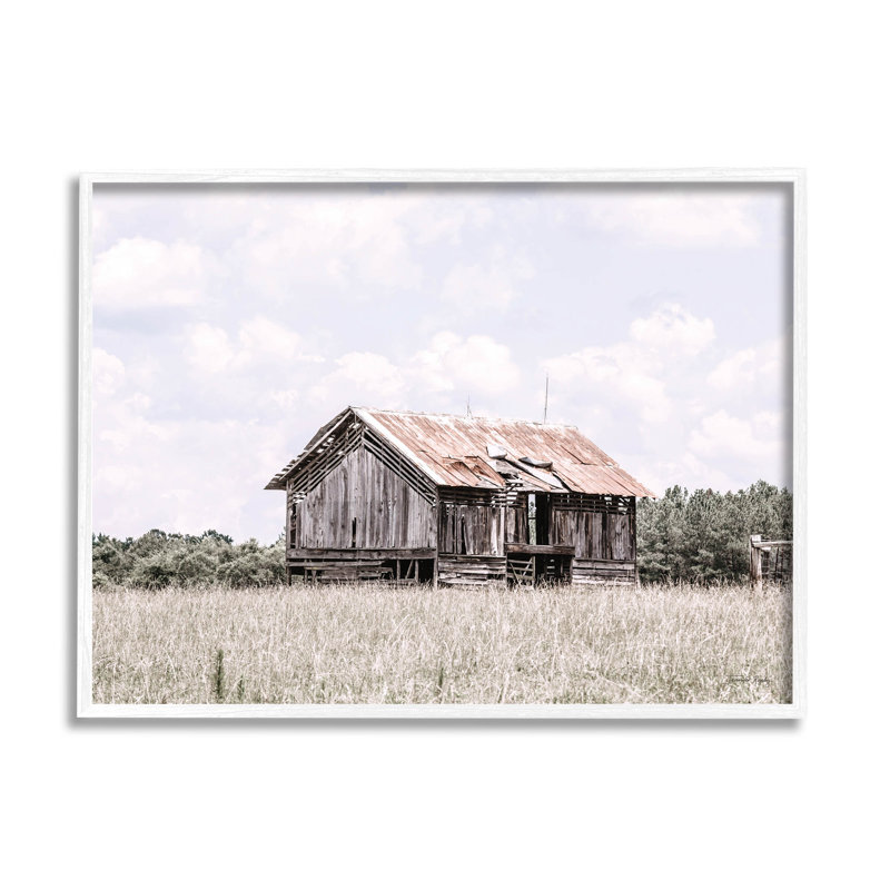 Art de giclée campagne champêtre par Jennifer Rigsby, H 11 po x l 14 po x P 1,5 po, Giclée encadrée blanc bord de mer