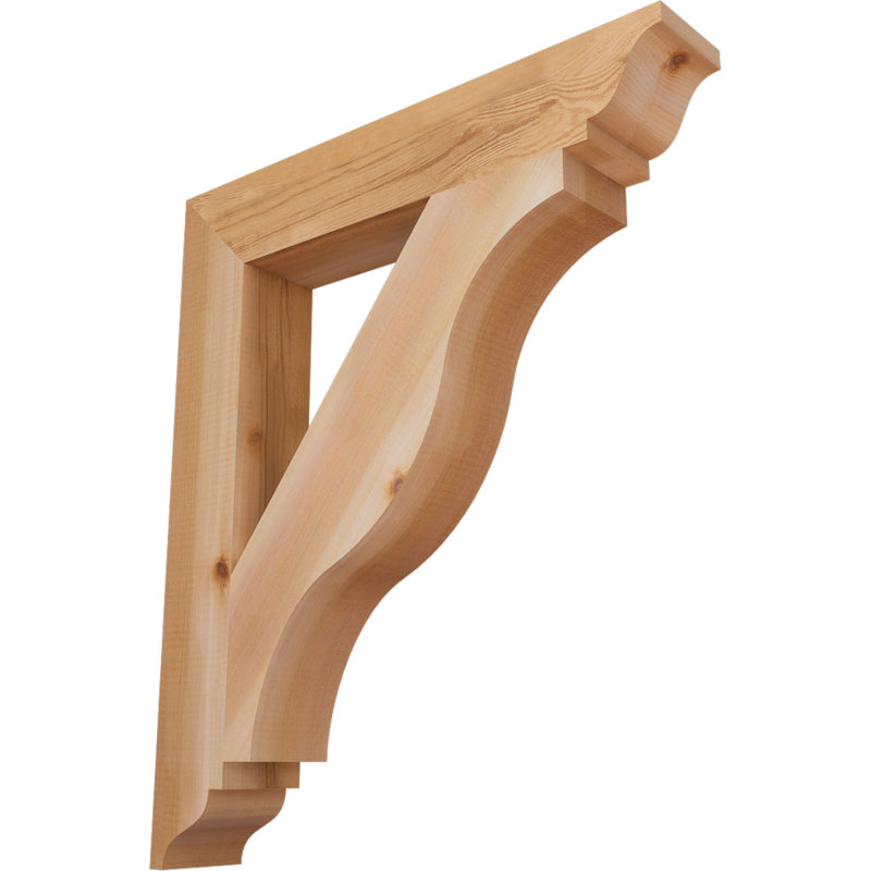 Support traditionnel lisse l 3 3 po x P 24 po x H 28 po, cèdre rouge de l'Ouest, H 28 po x l 3,5 po x P 24 po, Lisse