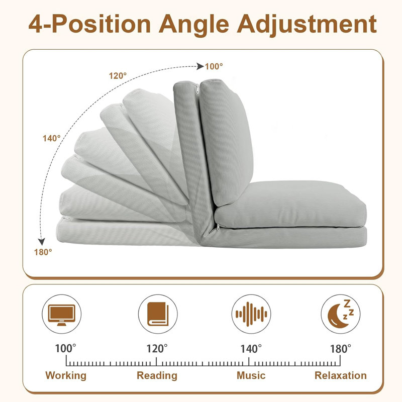 Bean Bag Lounger, Gray