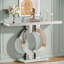 Console à miroir moderne de 43 pouces avec base en forme de O, parfaite pour le salon contemporain et la décoration de vestibule