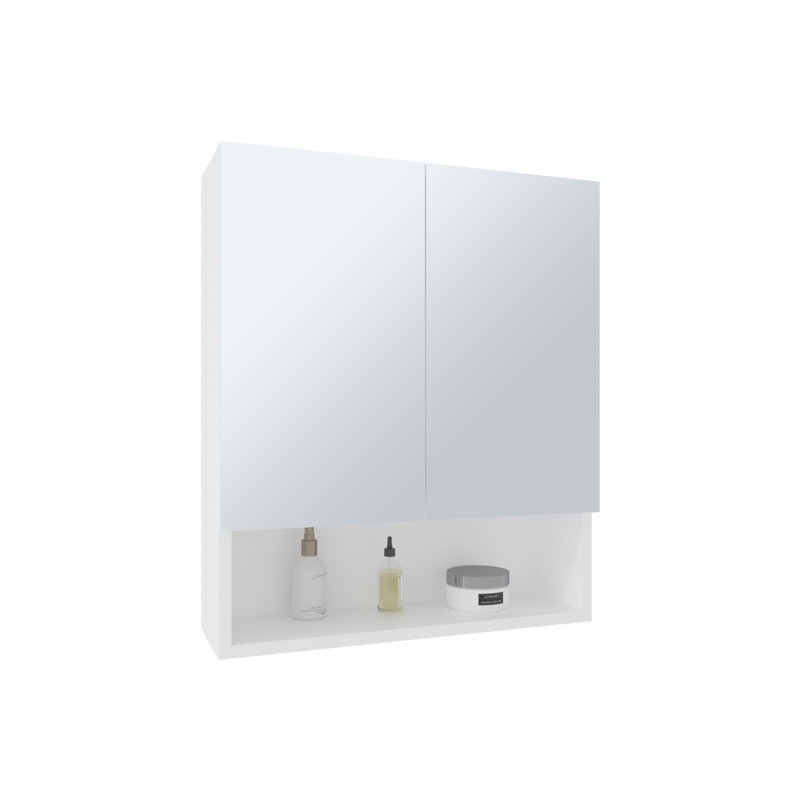 Pharmacie, 2 portes, 3 tablettes, 1 miroir