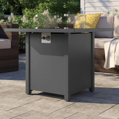 Foyer en métal thermolaqué durable compatible avec le propane et le gaz pour des rassemblements extérieurs confortables