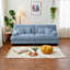 Canapé Cloud Couch 2 places - Canapé moelleux en chenille bleu avec coussins lombaires et coussins décoratifs pour un salon confortable-1031106608