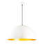 Lustre scandinave, 23,6 po x 23,6 po, hauteur: 49,6 po | Corps en métal blanc élégant, douille E27 (40 W maximum) | Parfait pour les salons et salles à manger modernes, solution d'éclairage élégante et fonctionnelle