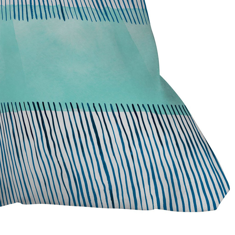 Housse et insert de coussin carré intérieur / extérieur Ninola Design Minimal, 18 po x 18 po, Bleu