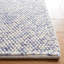 Tapis bleu / ivoire à motif géométrique fabriqué à la main Almus-1416794395