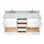 Meuble-lavabo double 72 po avec plateau Abita-93359371