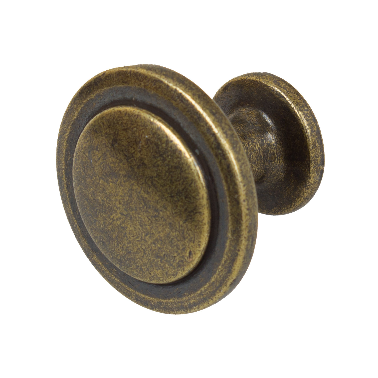 1 1/4" Diameter Mushroom Knob Multipack, Antique Brass