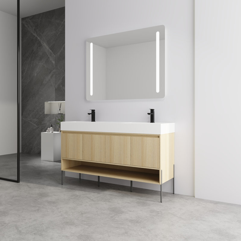 Meuble-lavabo double avec dessus Maslon 59,06