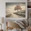 Hiver, paysage, merveilles, photographie, ciel, art sur bois de pin naturel