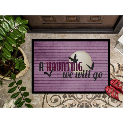 Tapis de porte intérieur anti-dérapant halloween haunting go