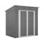 [4x6 FT] Outdoor Metal Storage Shed with Floor Frame, Double Lockable Doors & 2 Air Vents for Backyard, Garden & Patio