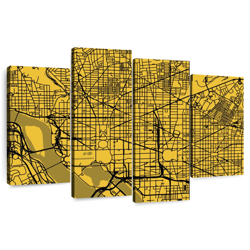 Carte de la route urbaine Aliaz Washington, H 42 po x l 68 po