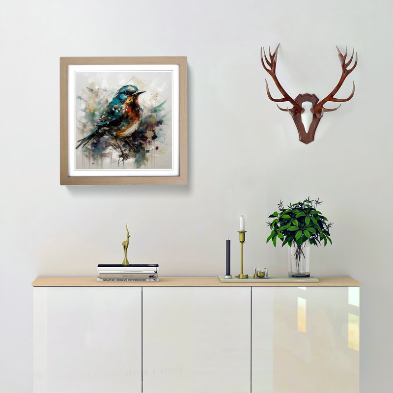 Single Picture Frame Print on Wood, Oak