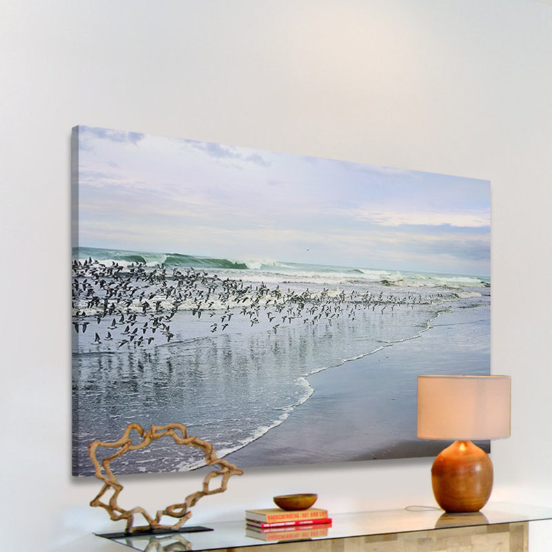 « sea oiseaux » par sylvia cook, reproduction d’art sur toile tendue, H 40 po x l 60 po x P 1,5 po
