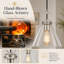 Suspension Alejo 9,1 po à 1 lumière en verre conique transparent soufflé à la main pour îlot de cuisine-2031825813