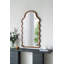 Miroir arqué en bois avec cadre unique