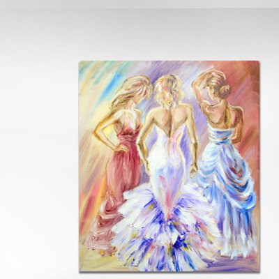 «Beautiful Women at the Ball», reproduction sur toile tendue