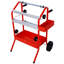 Machine à papier de masquage mobile de 18 pouces, multirouleaux, acier rouge, 1 pièce, avec plateaux de rangement et rouleaux de ruban adhésif