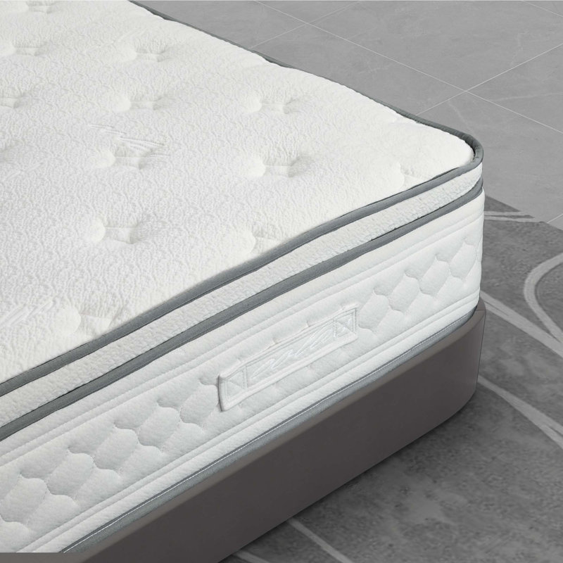 Rudgeway 12'' Medium Skin-friendly Cooling Memory Foam Hybrid Mattresses in a box with CertiPUR-US and Oeko TEX Certified