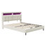 Upholstered Bed Frame with Charging Station & Headboard Storage, Hydraulic Lift-Up Base-1398118858