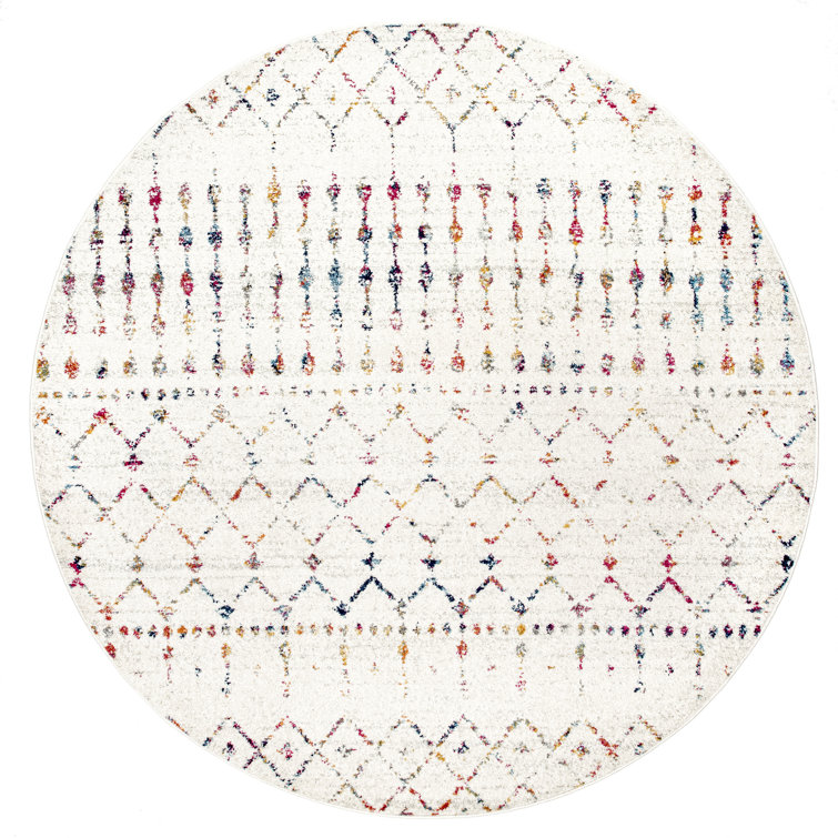 Tapis multicolore à motif marocain tissé à la machine Performance Amanti