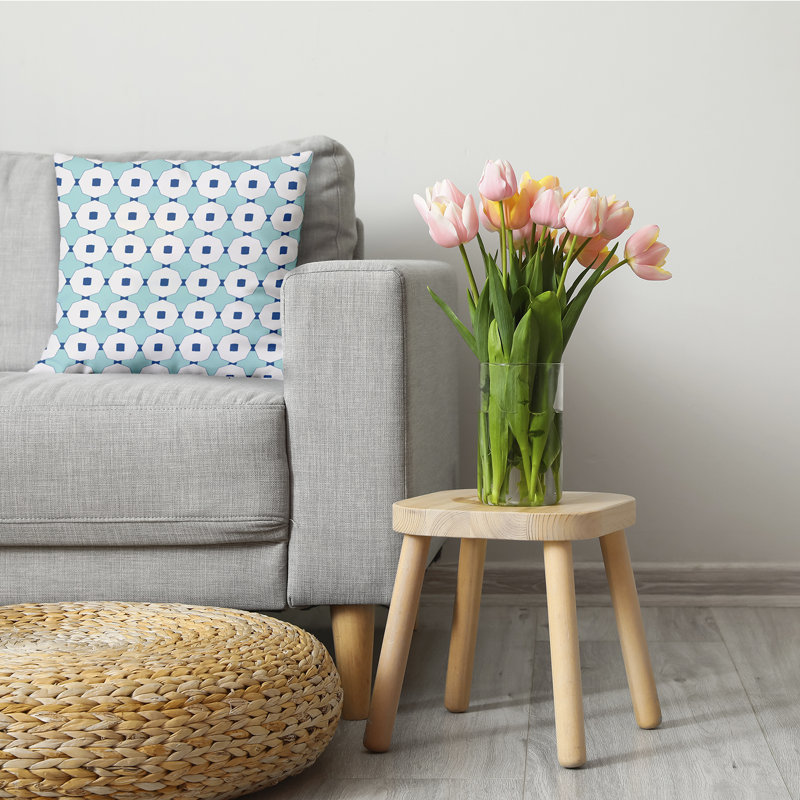 Coussin décoratif Up, 20 po x 20 po, Bleu clair / bleu cobalt foncé