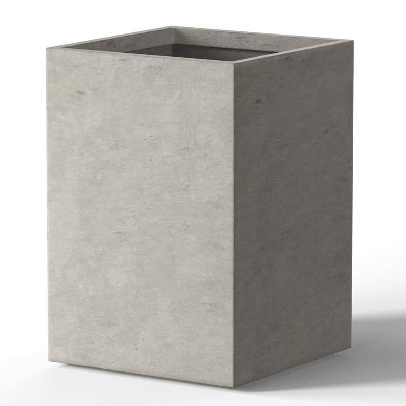 Jabrayah Handmade Planter Box, Pale Yellow, 19" H x 13.5" W x 13.5" D