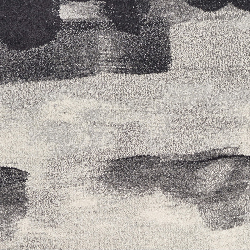 Gray Abstract Area Rug, Rectangle 7'10" x 10'10"