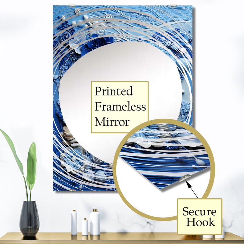 Miroir mural décoratif Duclos - Abstract Botanicals MIR136339, 40 po x 30 po