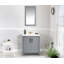 Ensemble de meuble-lavabo simple 29,5 po avec miroir Laceymae-652984178