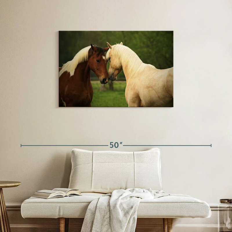 Horses Nuzzling, H 24 po x l 36 po