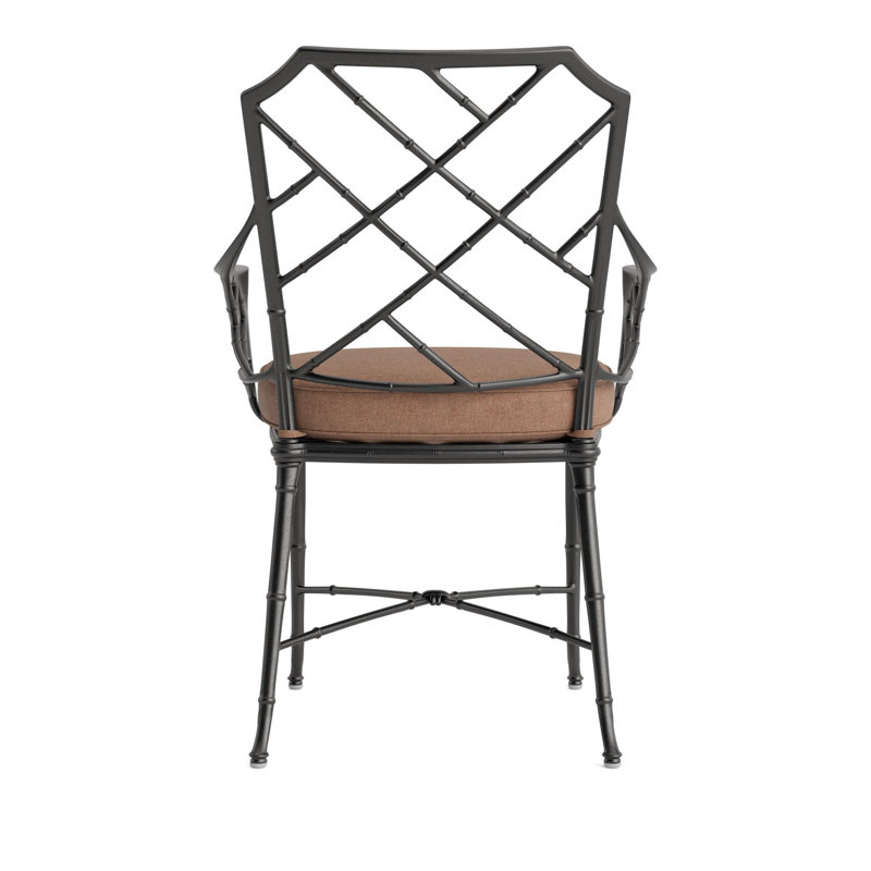 Calcutta Outdoor Dining Chair, Fusion Clay, Textured Pewter